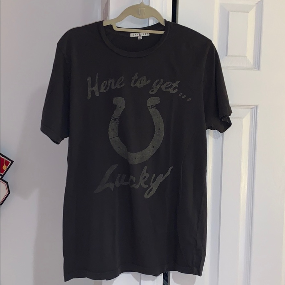 Junk Food Here to Get Lucky Tshirt Size Medium